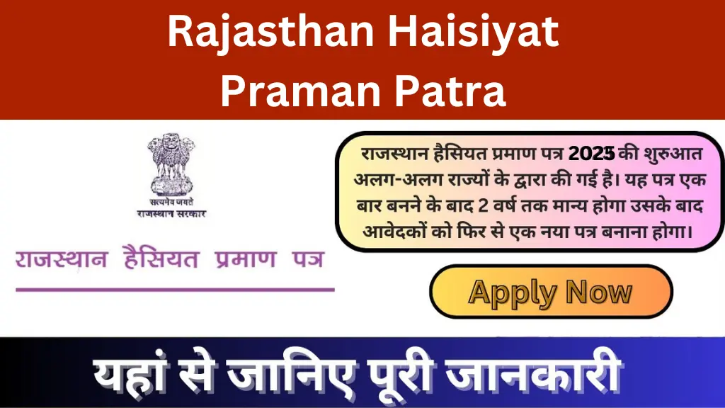 Rajasthan Haisiyat Praman Patra